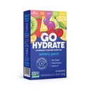 Pachete cu praf de hidratare instant GoHydrate - Electroliţi cu sodiu scăzut Băutură Mix - Suport natural de hidratare, Electrolit de zahăr fără aromă de praf cu vitamina D, 10 cutii, mixt