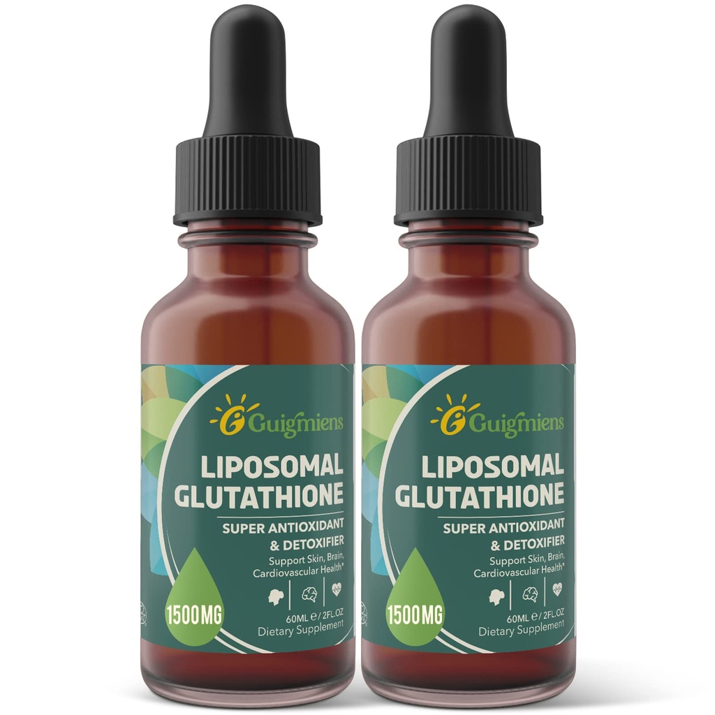 Glutationa lipozomal, absorbţie superioară, supliment glutationic lichid, antioxidant puternic, dezintoxicare hepatică, îmbunătăţitor imun, Soy-Free, non-GMO, Vegan & Gluten Fre, 4 fl.oz,1500 mg