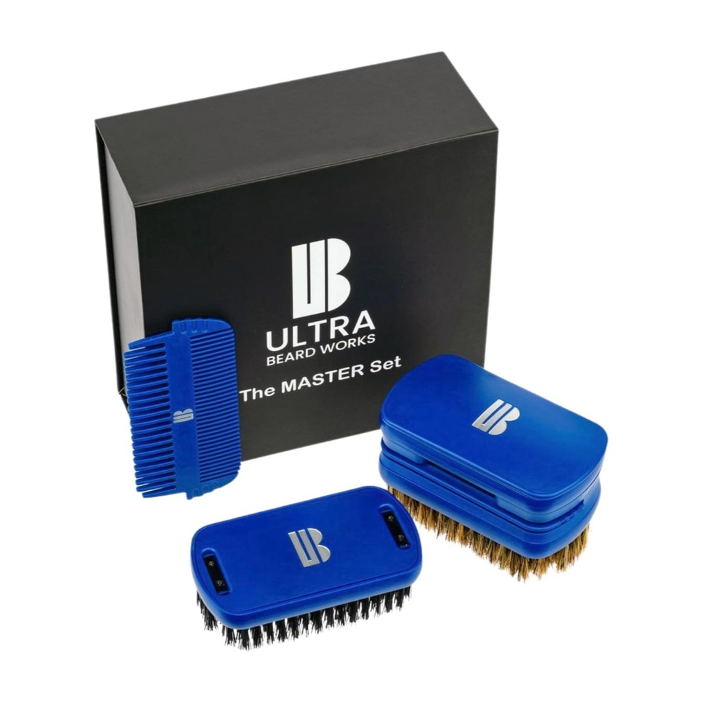 Magnetized High-end Barbă Brush  Include: oglindă, compartiment de depozitare, două piepteni, și două perii. Piesele detasabile fac o unitate personalizata.