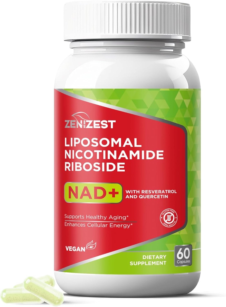 NAD. Suplimentul NMN Alternativ - Liposomal Nicotinamidă Ribozidă cu Resveratrol şi Querbetin pentru Regenerarea celulelor anti- imbatranire de energie Focus pentru bărbaţi Femei