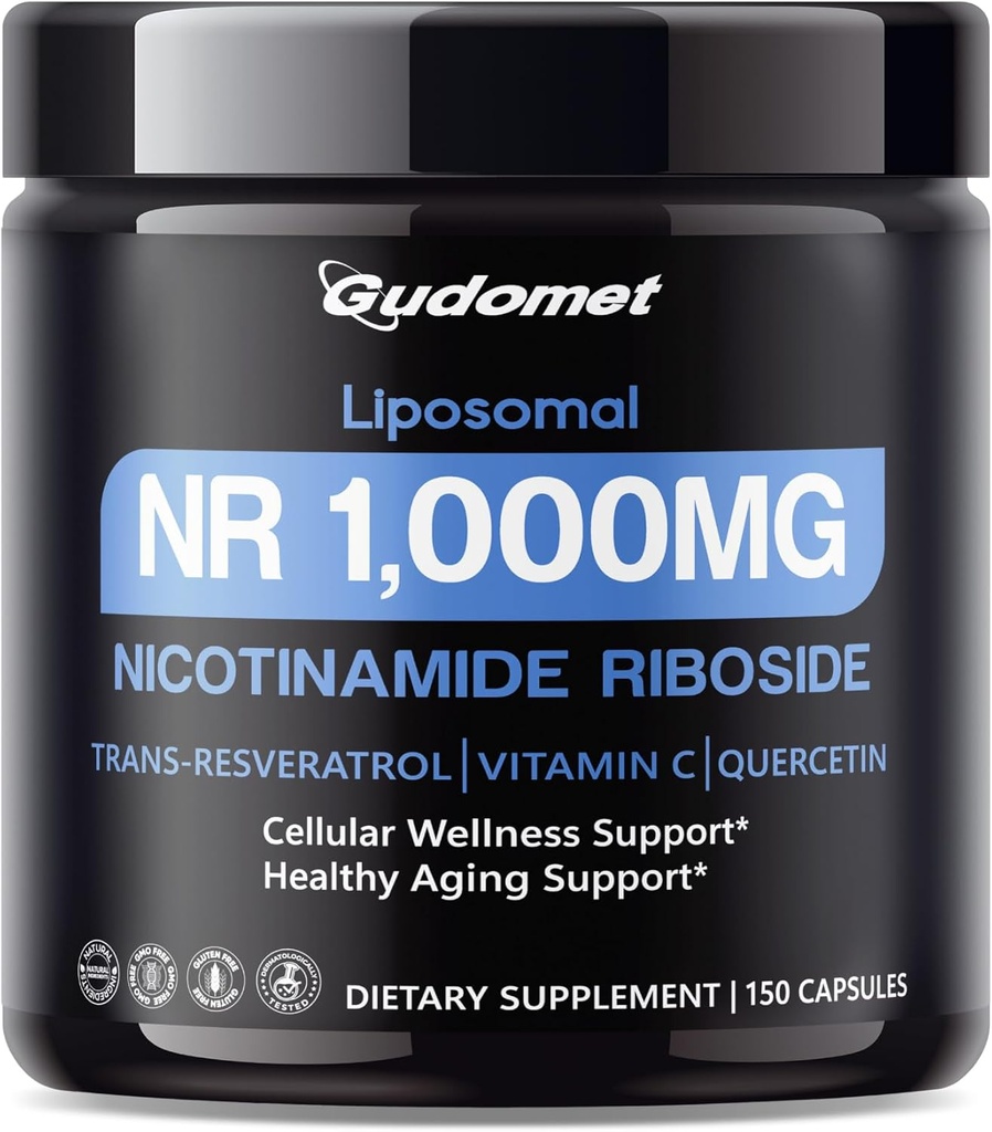 Liposomal NR (Nicotinamidă Ribozidă) cu Trans-Resveratrol, Vitamina C & Querbetin 