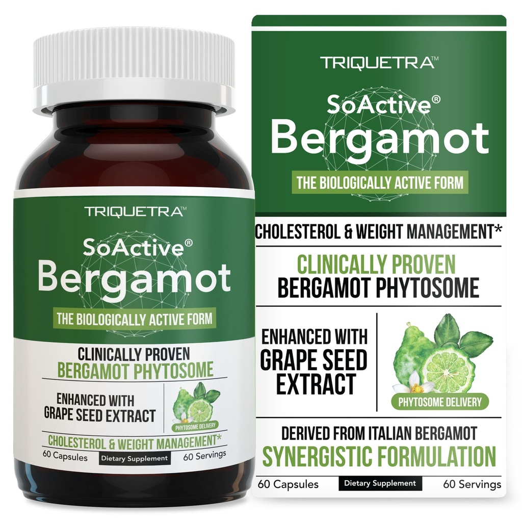 SoActive Bergamot: 2.5X Mai eficient, Italian Citrus Bergamot Fitozom - Clinic Validate 