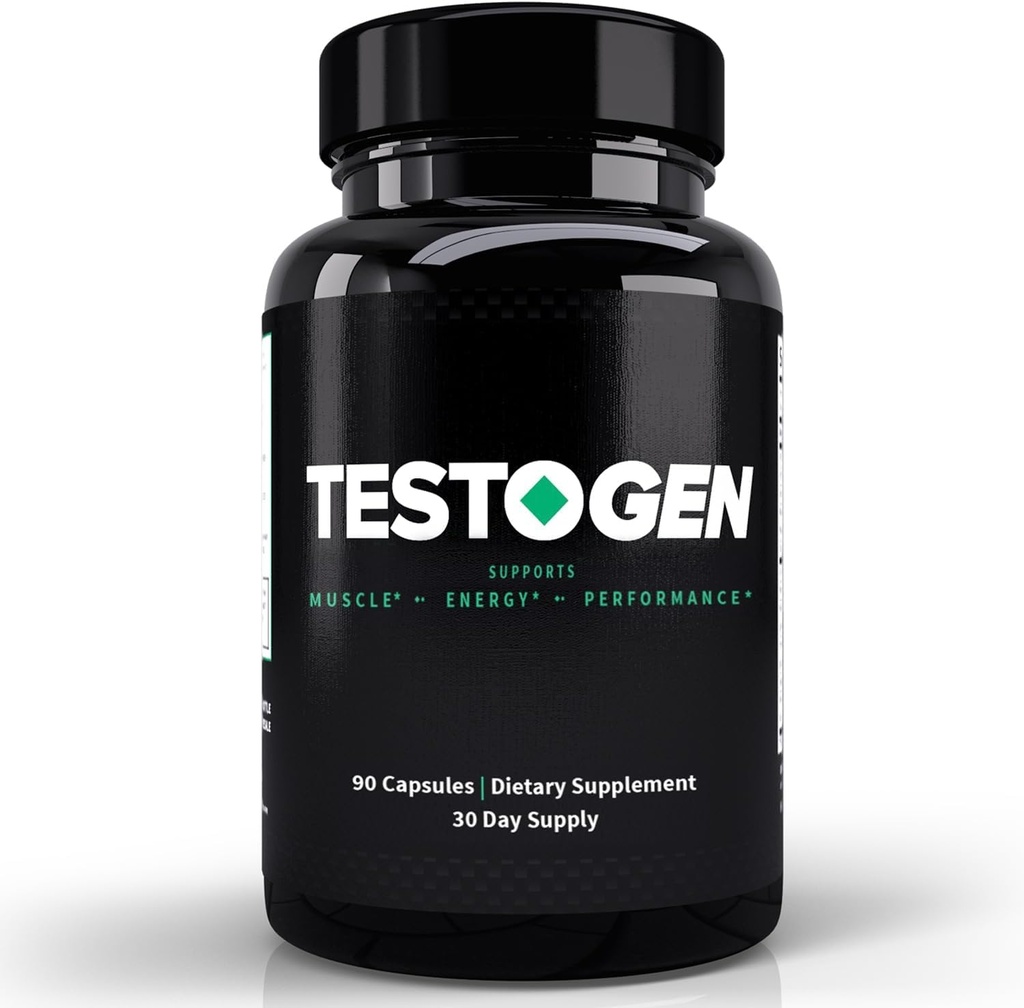 Testogen Booster pentru barbati - Natural Barbat Vitality Supliment pentru a combate nivelurile de energie scazuta, Lupta Oboseală, suport de control al greutatii, crestere musculara & Focus - 3-Month de aprovizionare