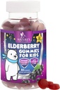 Copii de sprijin imun Gummie Elderberry - Vitamine pentru copii de zi cu zi C, Zinc & copii de sprijin pentru imunitate Gummy - Nature's Sambucus Elderberry Supliment, Vegan, Gluten-Free, Tasty Berry Aroma - 60 Gummie