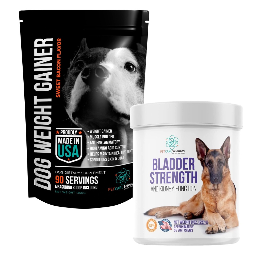 Dog greutate Gainer pulbere și vezicule de putere Chews