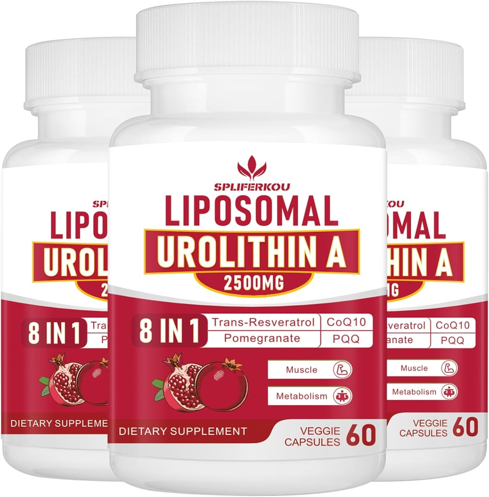 Liposomal Urolithin A Supplement 2500mg, Boost Energy, 60Capsules