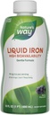 Natura's Way Liquid Iron, 100% Daily Value, 18 mg Iron as Ferric Glycinate per Serving, No Sugar Added, Berry Flavored, 16 Fl Oz (Packing May Vary)