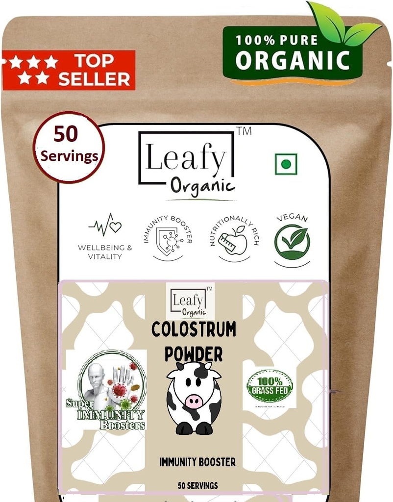 Supliment cu pulbere de colostrum pentru sănătate gutoasă, suport imun, wellness & global, 30% IgG, 6-our Supliment de colostrum, 100% pur, fără aromă (100 Gram) 3,5oz