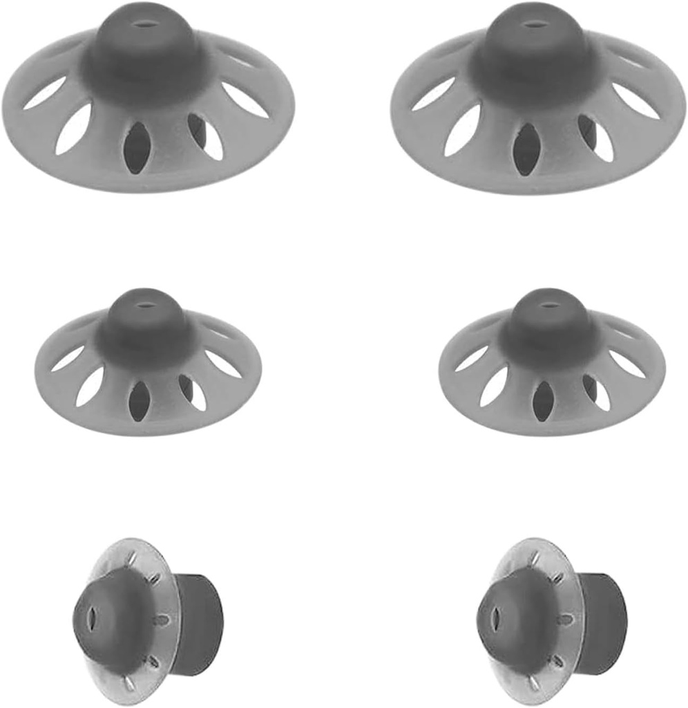 6Packs-Starkey Aid Domes Open Oticon Auz Ajutor Domes mici medii mari 3 Dimensiuni compatibile cu Phonak Marvel & Paradise RIC BTE Modele SDS 4.0-Black