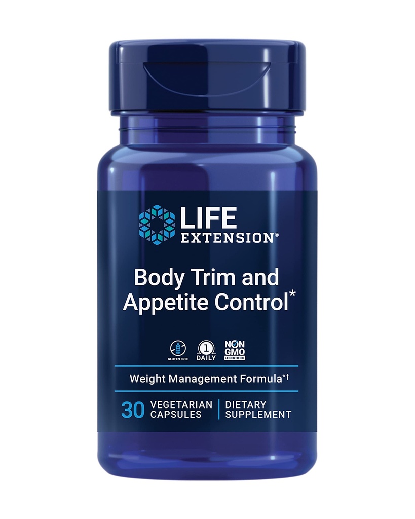 Life Extensie Body Trim și Appetite Control, Lemon Verbena, Hibiscus, Greutate Sanatos, Promoveaza Satety, Managementul Greutate, Gluten gratuit, non-GMO, 1-Daily, Vegetarian, 30 Capsule