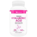 ML Naturals Premium Acid hialuronic 100 mg 120 capsule vegetale, O dată pe zi (4 lună de aprovizionare), Premium Quality, NSF-Certified & cGMP-Compliant.