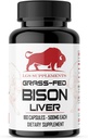 Grass Fed Bison capsule de ficat susține producția de energie, detoxifiere, digestia, imunitate, fier natural non-GMO, Freeze uscat supliment de sănătate hepatică, 3000mg