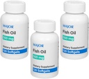 Ulei de pește mai mare 500mg Softgels - Omega-3 Suplimentul ulei de pește - Supliment alimentar - 130 Conte (3 ambalaj)