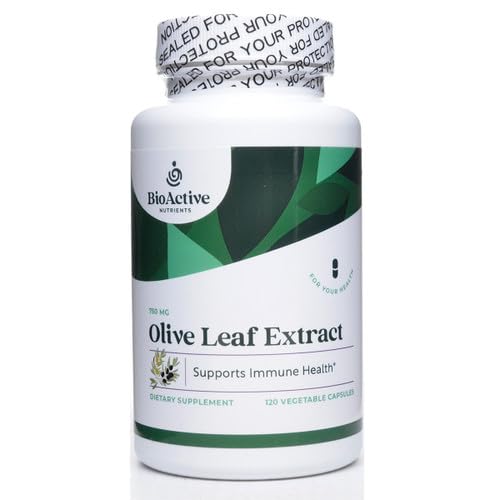 BIOACTIVE NUTRIENTS extract de frunze de măsline - 700mg - 180 capsule vegetale - 20% Oleuropein concentrat - Sprijină sănătatea generală