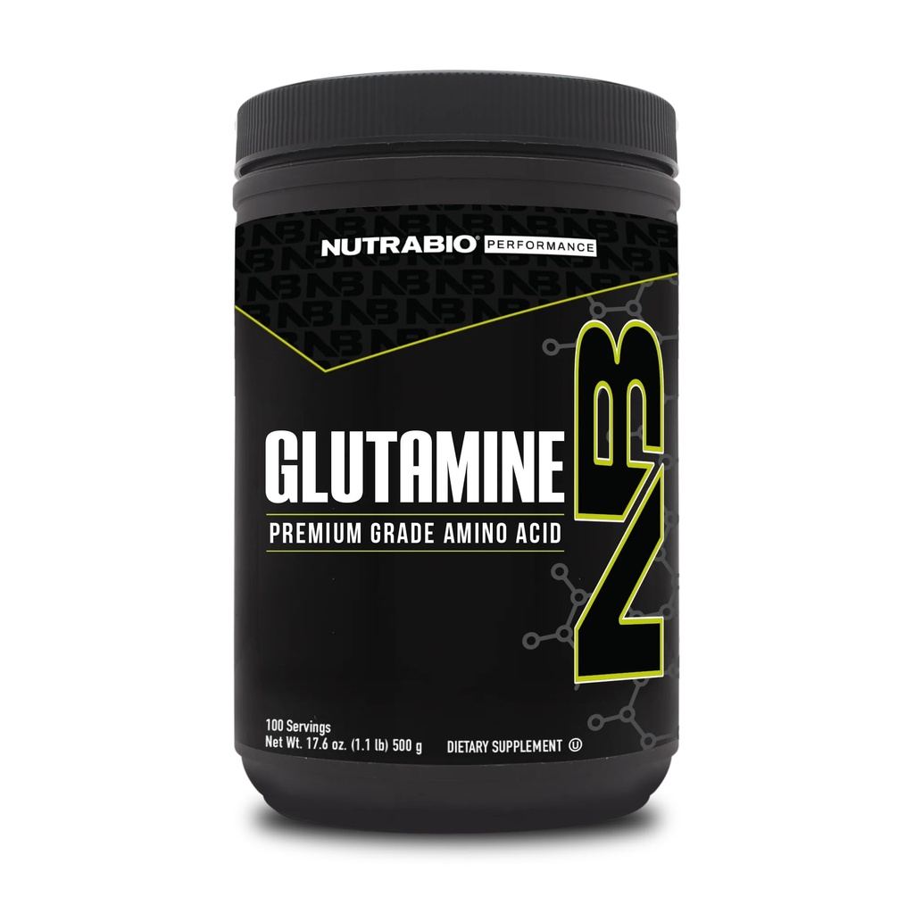 NutraBio Pure L-Glutamină pulbere, 100 Servings L-Glutamină Supliment, Aminoacid, Grad Pur, Glutamina, Absolut nici un aditiv, Fillers sau Excipienţi, Muscular Recovery Supliment - (500 Grams)