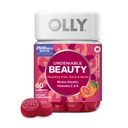 OLLY Gummy de frumusete de necontestat, Pentru par, Piele, Nails, Biotina, Vitamina C, Keratina, Supliment masticabil, Grapefruit, 30 zile de aprovizionare - 60 Conte