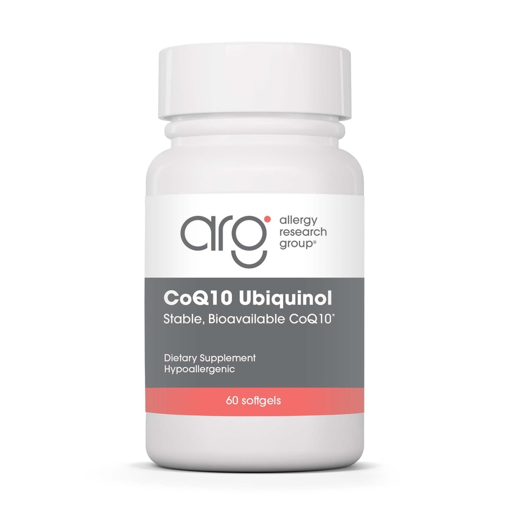 Grupul de cercetare pentru alergii CoQH-CF Ubichinol 100mg Supliment - CoQ10, Supports Cardiovascal Health, Immune System Support, Stabil, Biodisponibil, Softgels - 60 Conte
