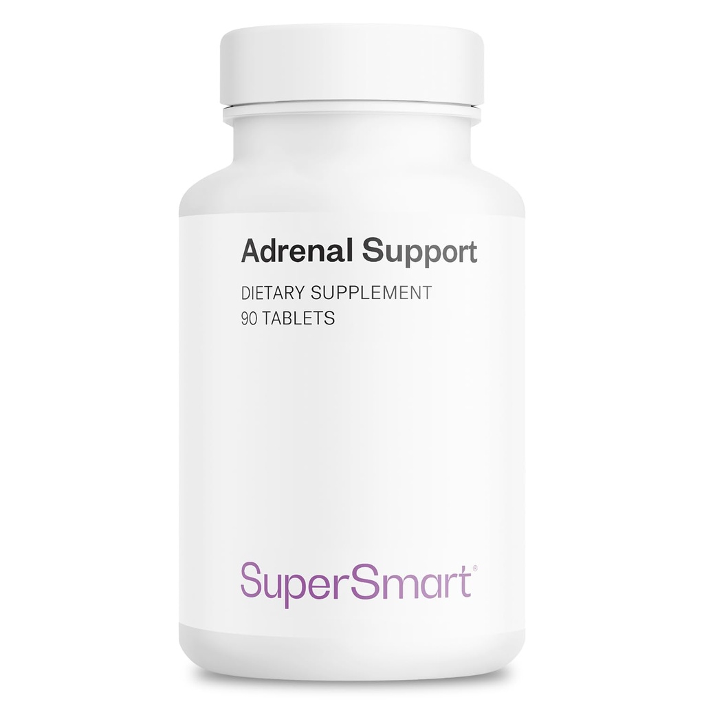 Supersmart - Suport adrenal (Formulă avansată) - cu Rhodiola Rosea, Sfântul Basil Tulsi, Magneziu - Suplimentul de plante adaptogene 
