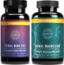 Primal Harvest Minte de combustibil și magneziu Glicinat Suplimente pentru femei și bărbați Magneziu și creier combustibil Booster pastile Bundle
