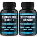 Dr. Emy's (2 Pack Testosteron Booster-Tongkat Ali Fadogia Agrestis Nitrogen oxid Ashwagandha Supliment pentru bărbați cu L Arginine Citruline Fenugreek - Turkesteron Pre Workout Pump (120 capsule)
