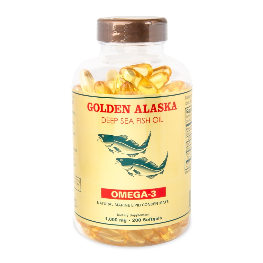 Omega 3 Alaska ulei de pește de adâncime 1000mg 200 Softgels