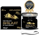 Shilajit Pure Himalayan Organic Shilajit Resin Supplement- Gold. Gradul cu 85+ Urme Minerale cu 75% Acid fuzilic, Energie totală și suport imunitar, Shilaj pur pentru bărbați și femei, 50g