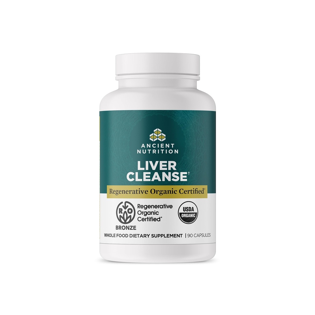 Nutriție antică Regenerative Organic Certified Ficat Curățare Suplimentul, Ancient Herbals Ficat Curățați cu Thistle lapte, Brodock Root & Reishi pentru suport optim pentru ficat, Gluten gratuit, 90 Conte