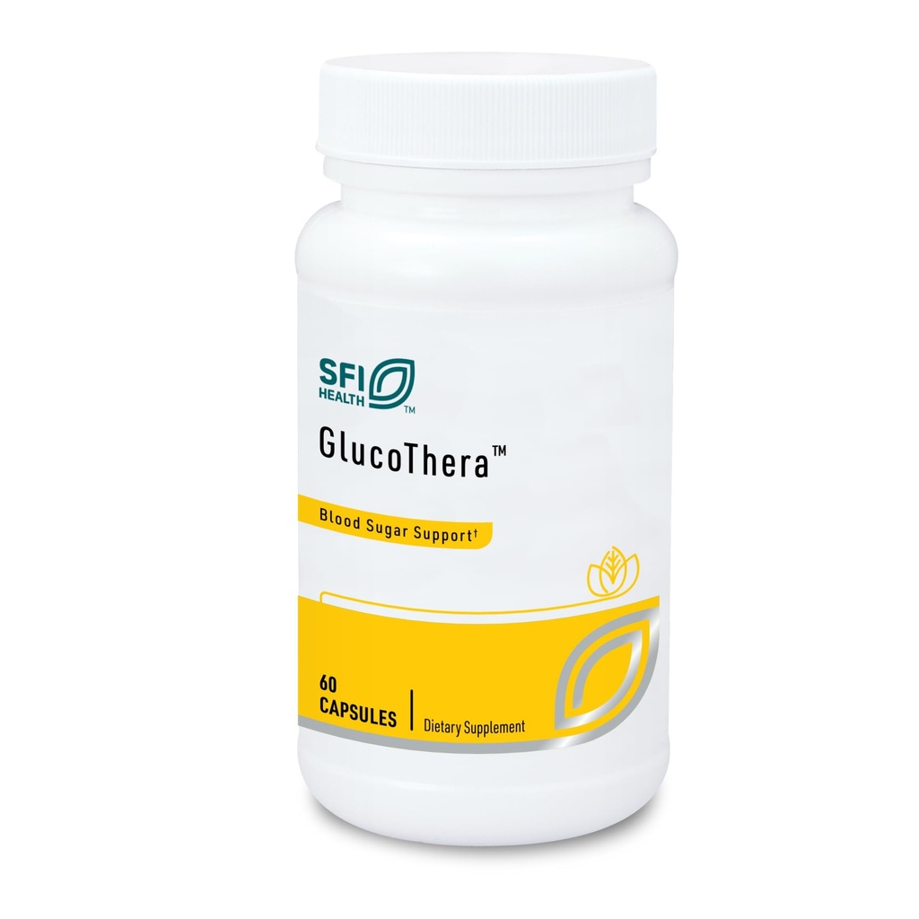 Klaire Labs SFI Health GlucoThera - Complex cromalergic hipoalergic cu acid alfa-lipoic, Extract de Banaba & Vanadiu (60 capsule)
