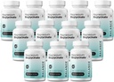 Magneziu Bisglicinat 200mg - Absorbţie mare Suplimentul de magneziu Chelat - Blând pe stomac, gluten-free, Suporturi somn, Crampe musculare & Mood pozitiv - 120 capsule (Pachet de 12)