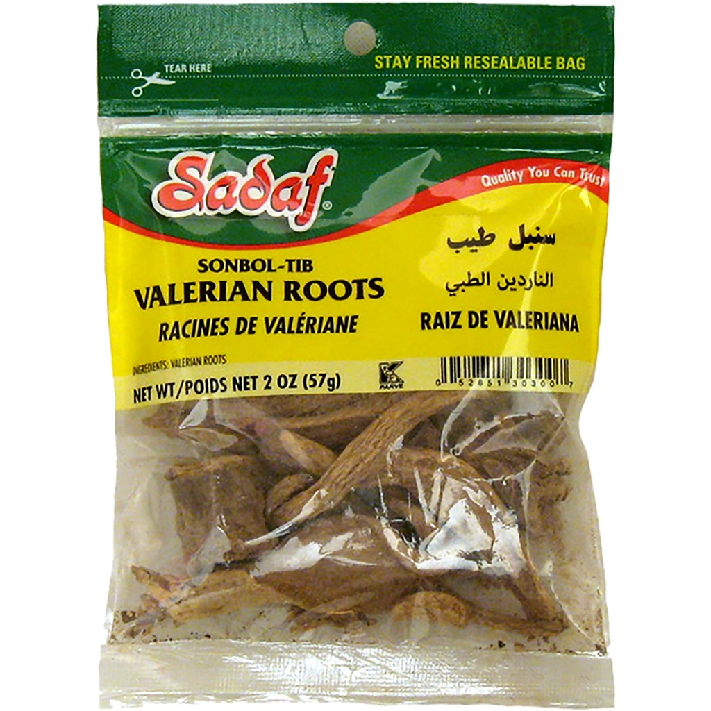 Sadaf Valerian Roots - Valerian Root Loose (Valerian officinalis) - Make your Valerian Root Tea - 2 oz. Sac