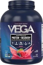 Vega Sport Vegan Protein Powder + Recovery - 30g Plant Based Protein per Serving, Berry, 45 Servings, 5g BCAAs, Probiotics, NSF Certified, For Shakes & Smoothies, 4.2lbs (Packaging May Vary)