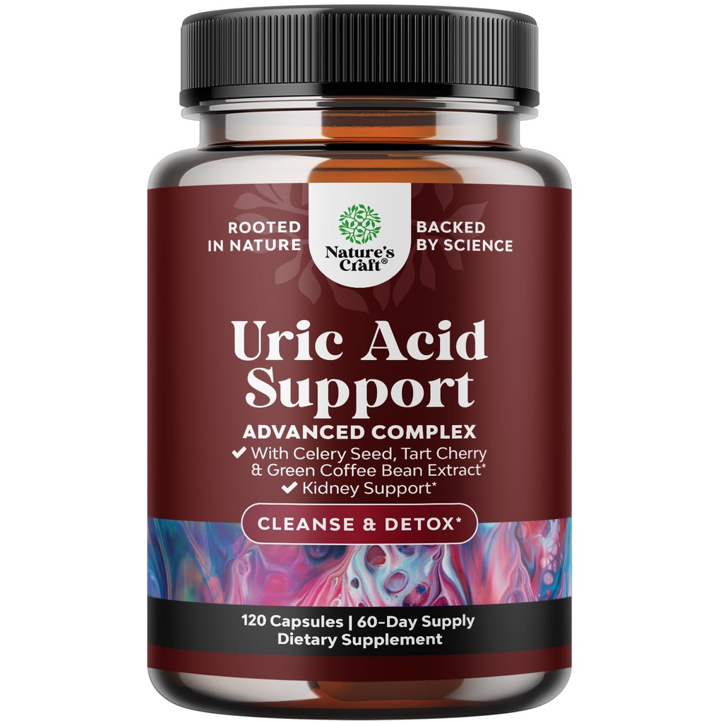 Extract de fasole verde de cafea pentru acidul uric Curățare și detoxifiere - Fasole verde de cafea cu Turmeric, Tartă de cireșe și semințe de telina pentru adulți - Acid uric zilnic Flush pentru articulații Suport & renal Curățător 