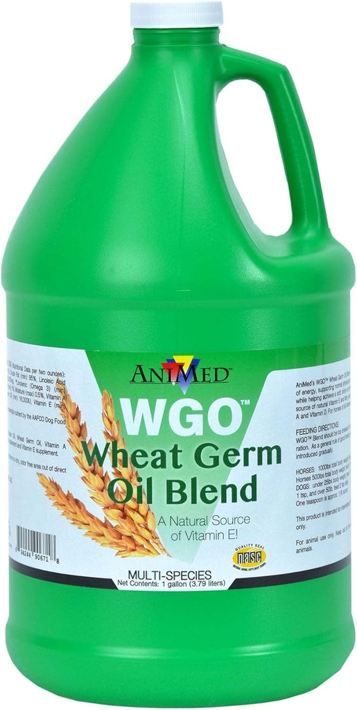 AniMed WOG Wheat Germ Oil Blend pentru cai și câini (1 sticlă Gallon)...
