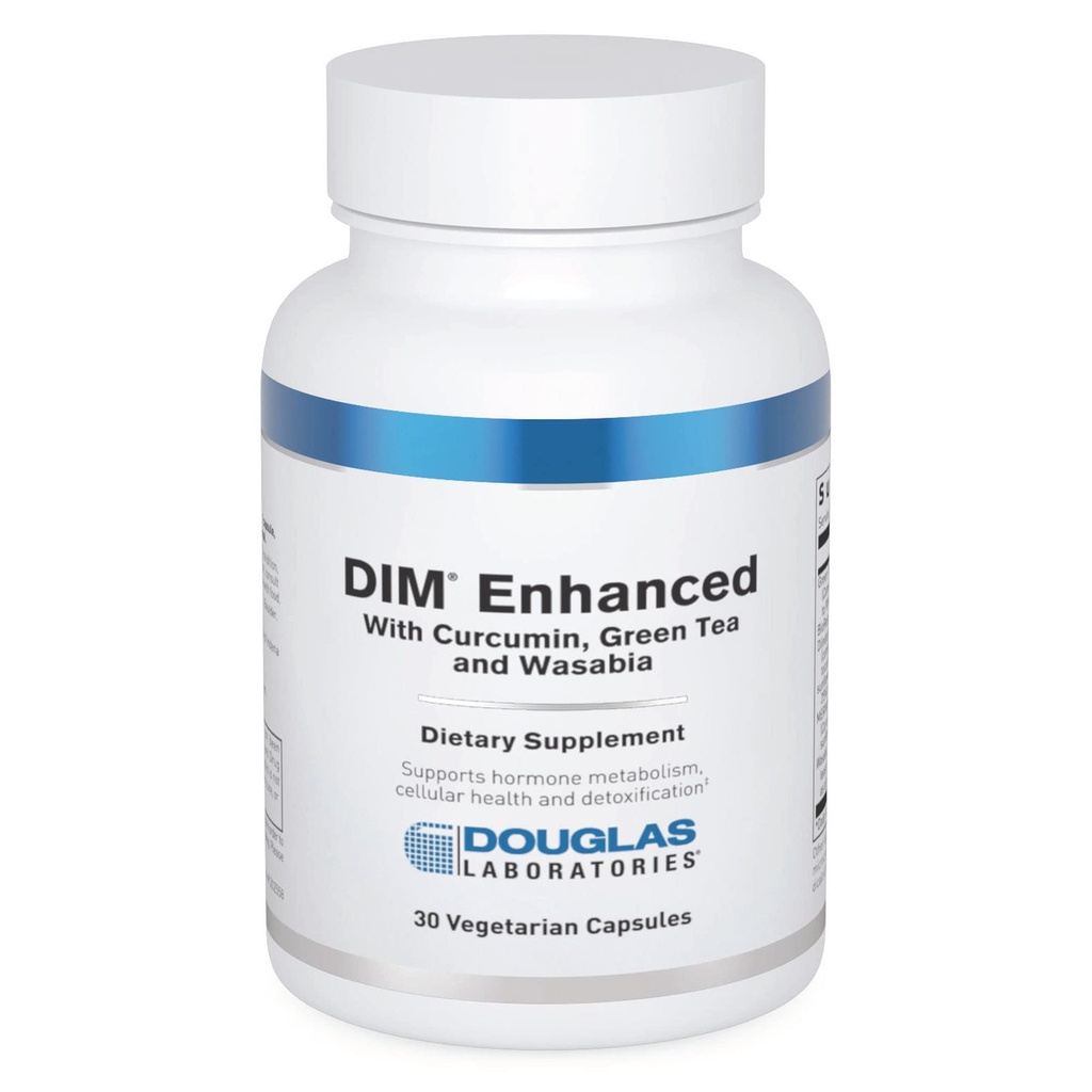 Douglas Laboratories DIM îmbunătăţit - susţine echilibrul hormonal, Cellular Health & Detox* - Cu antioxidanţi, extract de ceai verde & Wasabia - 30 Vegetarian Capsule