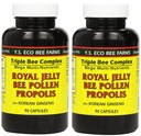 YS Eco Bee Farms, Royal Jelly Bee Polen Propolis plus Korean Ginseng, 90 Capsule (2Pack)