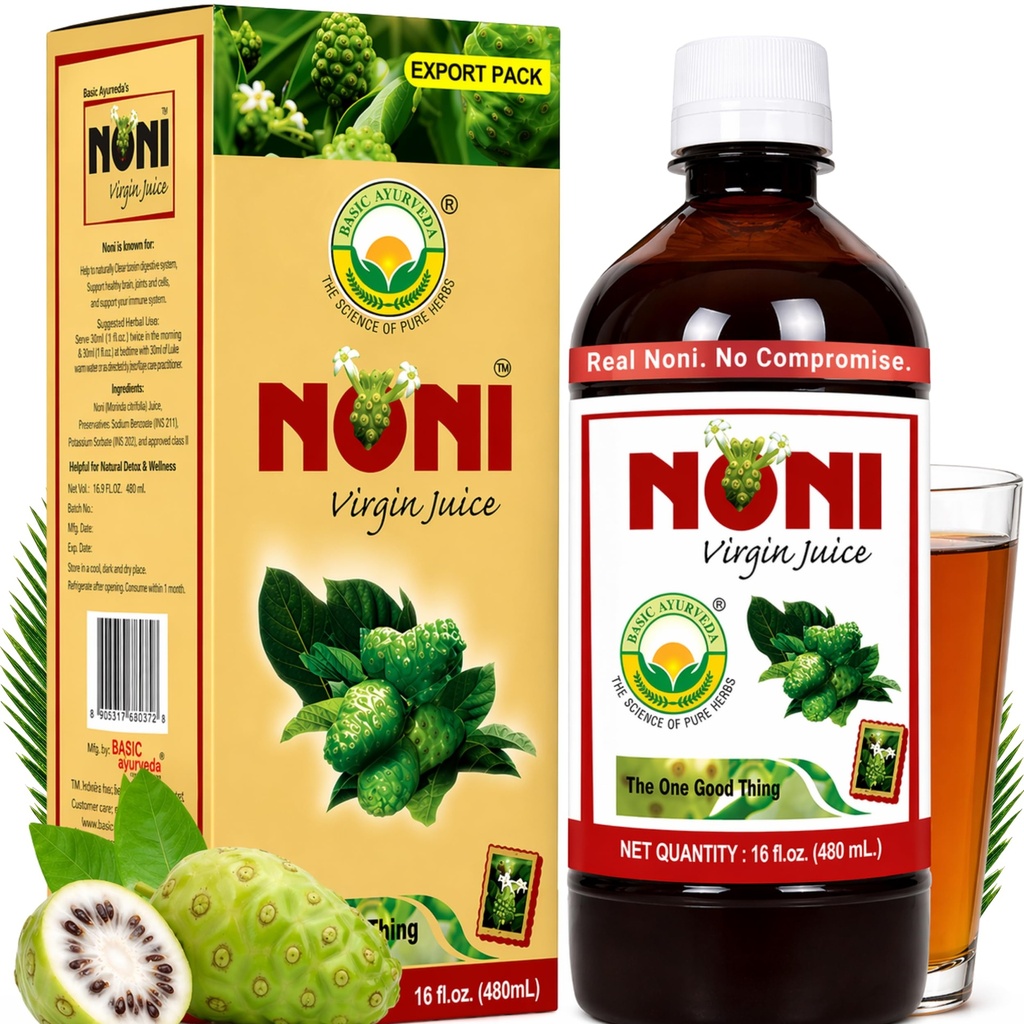 BASIC AYURVEDA Noni suc de fructe virgine 