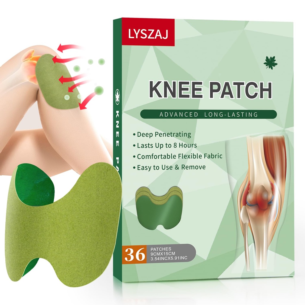 36Pcs Knee Patches,Wormwood Extract autocolant 8-Hour căldură patch-uri de comun pentru genunchi, spate, gât, umăr
