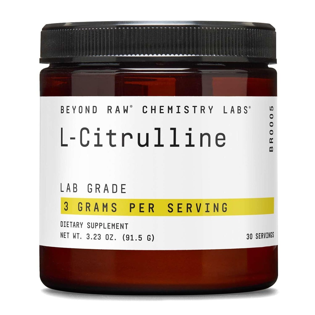 BEYOND RAW Chemistry Labs L-Citrulline Powder, suporta performanta maxima, 30 Servings