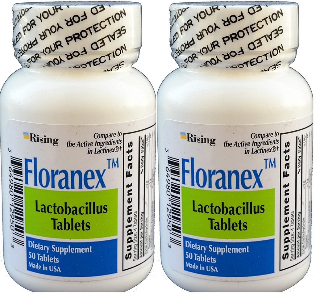 Floranex Probiotic pentru Colon Health Generic pentru Lactinex 50 comprimate pe flacon ambalaj de 2 100 comprimate