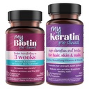 Produse de puritate Bundle - MyBiotin ProClinic + MyKeratin Terapia avansată a părului MyBiotina ProClinică (Biotină, MB40X Matrix, Astaxantină) - MyKeratin (Generația următoare de păr keratin, piele și unghii)