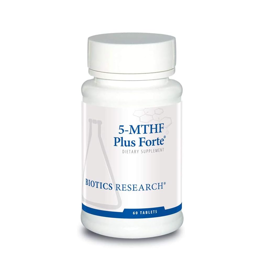 Biotice de cercetare Biotice de cercetare 5-MTHF Plus Forte - Brain Health promovează calm relaxat Mood şi producţia de serotonină 60 capsule