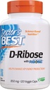 Doctorul cel mai bun D-Ribose, susține producția de energie ATP, non-GMO, gluten gratuit, Soy Free, Vegan 120 Veggie Caps