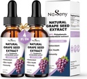 Extract de semințe de struguri Drops lichid standardizate la 95% Polifenoli-300 mg Seminte de struguri Putere maxima de tinctura standardizata, absorbtie mare picaturi lichid Vitis Vinifera extract - non-GMO (2 sticle)
