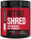 Fabrica Jacked NITROURGE Shred Pre Workout Supliment - Booster energie, câştiguri de putere instant, Sharp Focus, Pompe puternice - Nitric oxid Booster & PreWorkout pulbere - 30Sv, fructe Punch