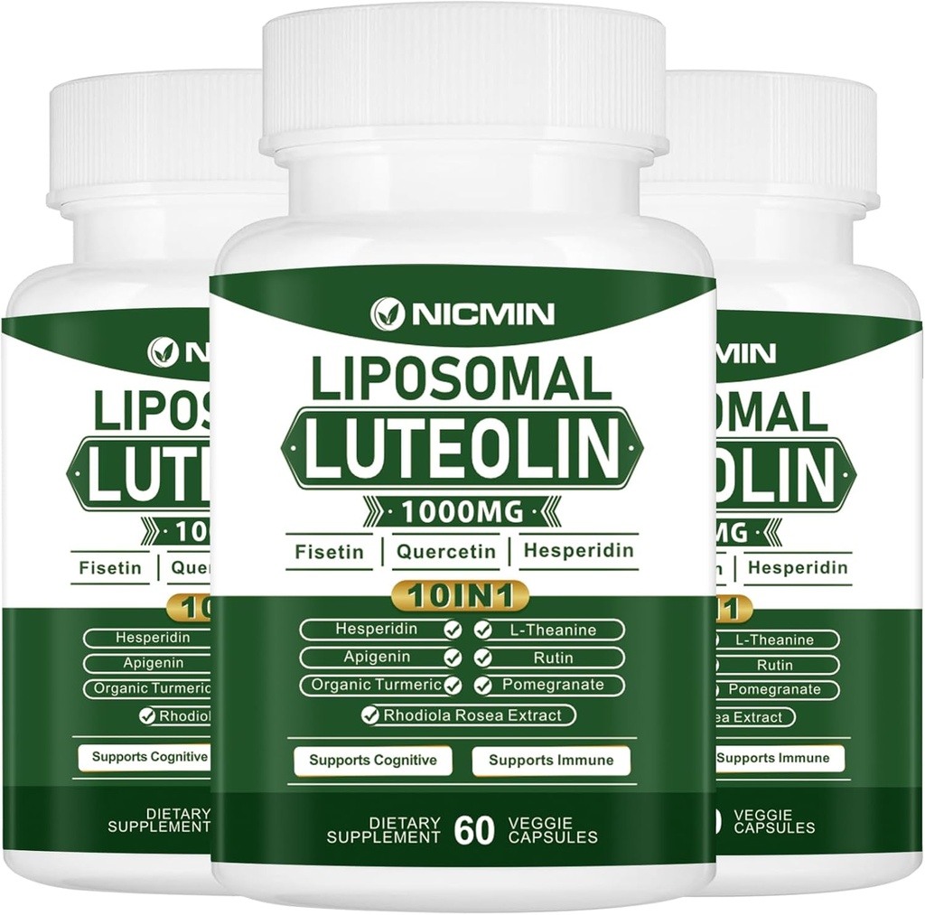 1000MG Luteolin lipozomal, Absorbţie maximă, supliment luteolin potent 180 capsule