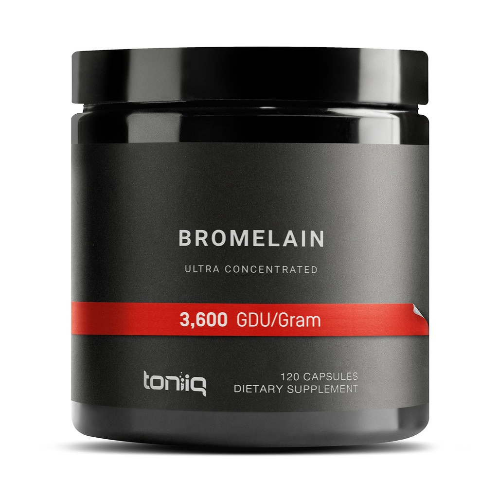 Ultra High Putere Bromelain 500mg - 3600 GDU/Gram - Foarte concentrat și Biodisponibil - Formula testat de partea a treia - 120 Capsule vegetariene - 120 Serviri per container - Supliment bromelain