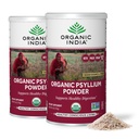 ORGANIC INDIA Psyllium Powder Organic - Fine Grain Psyllium Supplement, Digestion Support, Vegan, Gluten-Free, Non-GMO, Sursa de Fibra - 6 oz (Pachet de 2)