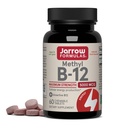 Jarrow Formulas Metil B-12 5000 mcg - 60 comprimate masticabile, Cherry - Vitamina bioactiva B12 - Sustine producerea de energie, sanatatea si metabolismul creierului - Gluten gratuit - 60 Serviri
