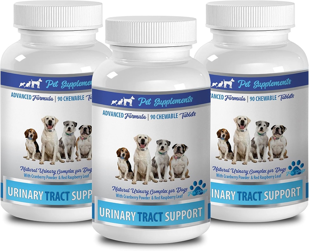 dog incontinence supplement - DOG URINARY TRACT SUPPORT - NATURAL CRANBERRY SOLUTION - BLADDER HEALTH - VET RECOMMENDED - juniper berry for dogs - 3 Bottle (270 Treats)