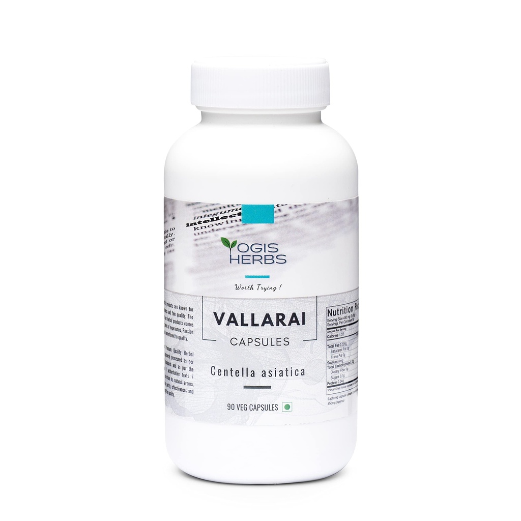YOGIS HERBS Vallarai Capsule (Centella Asiatica/Gotu Kola) 